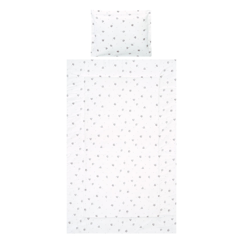 Сет Cosy 3 Части Ранфорс Влакче Сиво --- BebeMama