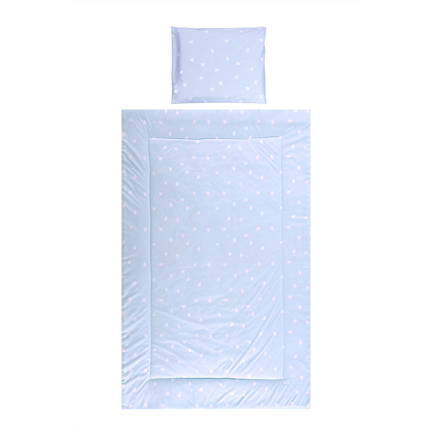 Сет Cosy 3 Части Ранфорс Влакче Синьо --- BebeMama