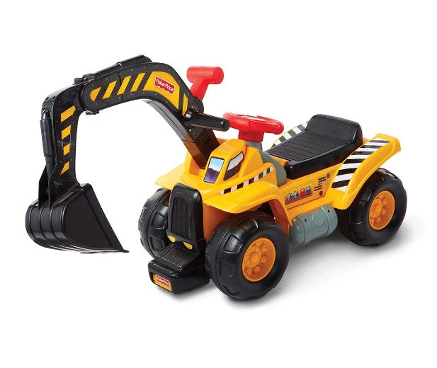 Фишър Прайс - Кола За Каране И Бутане - Екскаватор - Коли И Кончета За Яздене - Jakks Pacific - BebeMama
