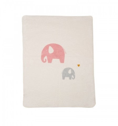 Детско Одеяло David Fussenegger - Maja 75Х100 Слончета Розово - Одеяла - David Fussenegger - BebeMama