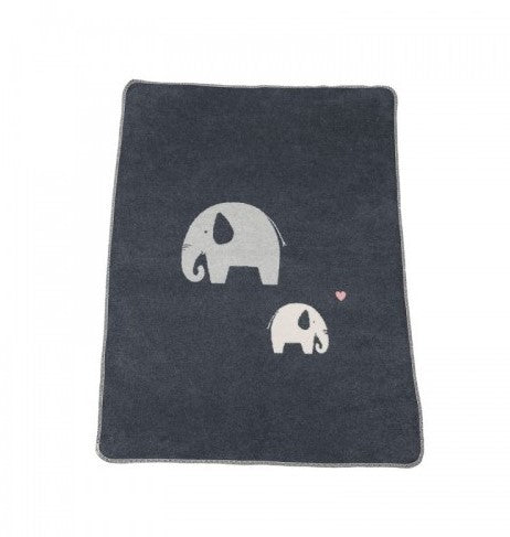 Детско Одеяло David Fussenegger - Maja 75Х100 Слончета Сиво - Одеяла - David Fussenegger - BebeMama