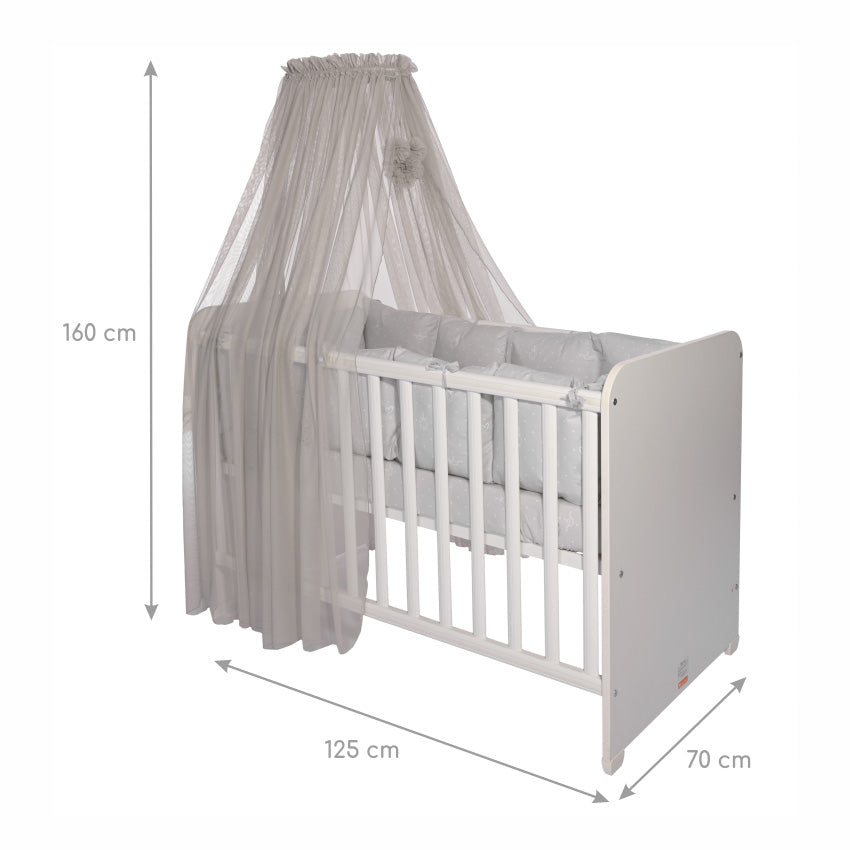 Балдахин Color Pom Pom480/160 Сив --- BebeMama