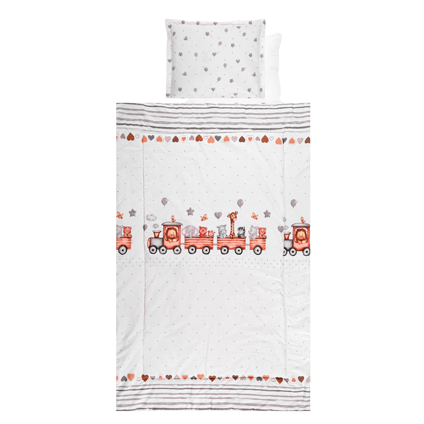 Сет 4 Части Ранфорс Влакче Сиво --- BebeMama