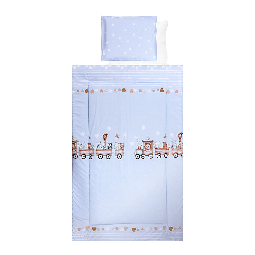 Сет 4 Части Ранфорс Влакче Синьо --- BebeMama