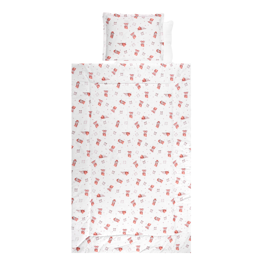 Сет 4 Части Ранфорс Мече С Възглавничка Бежово --- BebeMama