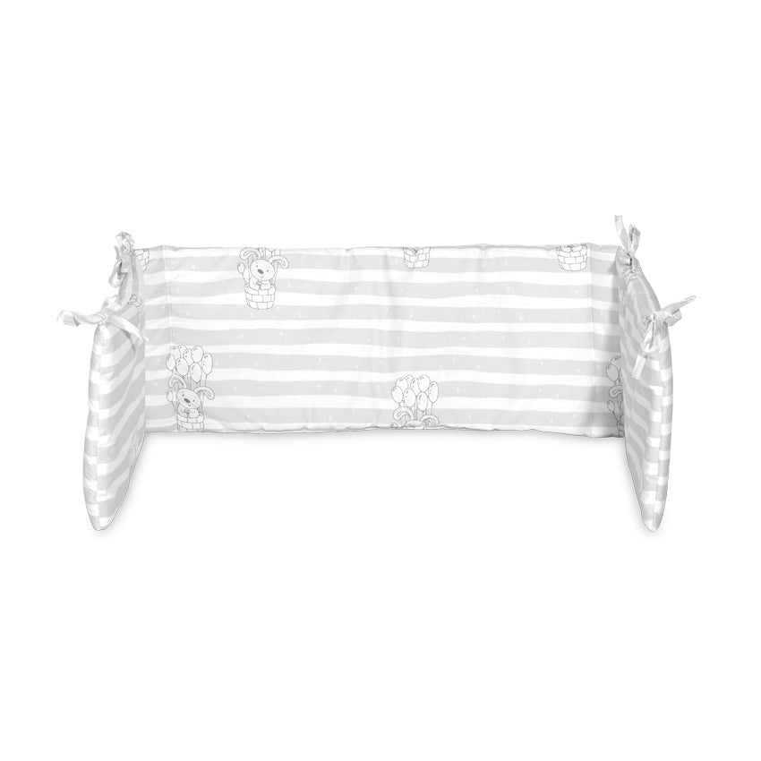 Обиколник Малък Ранфорс Сиво Райе --- BebeMama