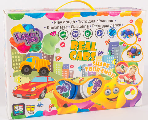 К-Т Пластелин Истински Коли 560 Гр 20 Цвята С ПресаФорми И Инструкция 30Х22Х7 См С Дръжка 35 Части - Умения И Творчество - TheSmileOfYourBaby - BebeMama
