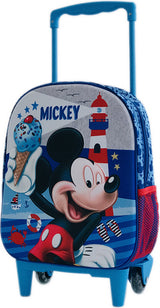 Карета С Колела И ТелескопичнаДръжка И 3Д Раница Мики Маус39Х28Х14 - Детски Раници - TheSmileOfYourBaby - BebeMama