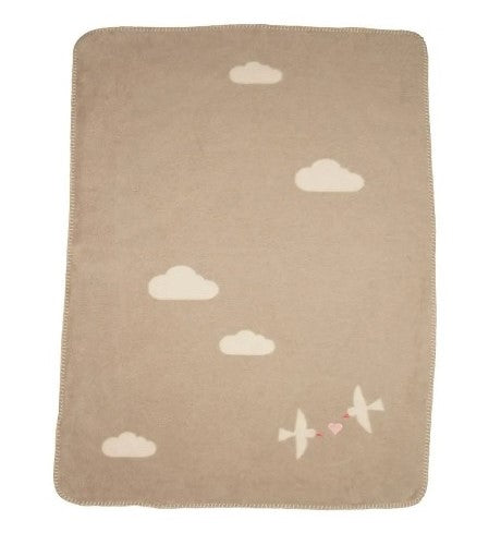 Детско Одеяло David Fussenegger - Panda 75Х100 Lovebirds, Екрю - Одеяла - David Fussenegger - BebeMama