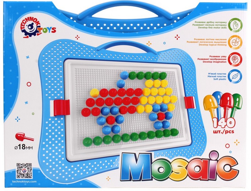 Мозайка 140 Части Размер На Елемента 18 Мм Размер На Кутията38Х29Х4 - Строители, Мозайки И Конструктори - Thesmileofyourbaby - BebeMama