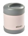 Термос За Храна От Неръждаема Стомана 300Мл Розово-Тъмно Сив Капак (Dark Mist/Light Pink) - Термо Чанти И Кутии - Beaba - BebeMama