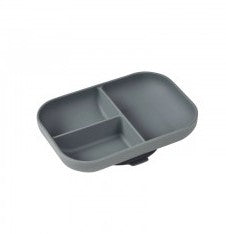 Силиконова Чиния С Вакуум И Отделения - Mineral Grey - Чинии - Beaba - BebeMama