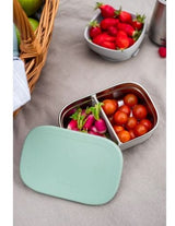 Кутия За Храна От Неръждаема Стомана Velvet Grey/Sage Зелен --- BebeMama