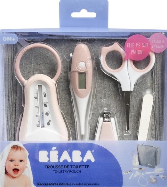 Несесер Тоалетен 9 Части – Old Pink - Хигиенни Комплекти - Beaba - BebeMama