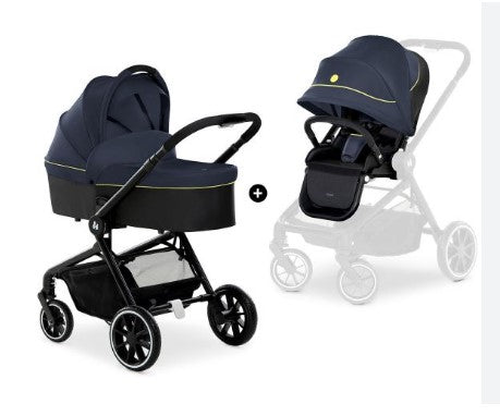 Комбинирана Бебешка Количка До 25 Кг. Hauck Move So Simply Set, Тъмно Синя/Неон - Комбинирани Колички - Hauck - BebeMama