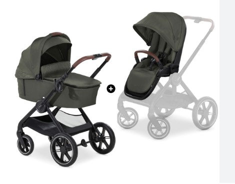 Комбинирана Бебешка Количка До 25 Кг. Hauck Walk N Care Air Set, Uv50+, Тъмна Маслина - Комбинирани Колички - Hauck - BebeMama