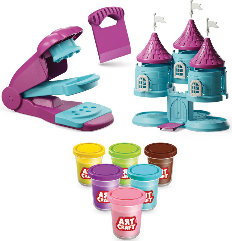 К-Т Направи Си Замъка На Феите С 6 Цвята Пластелин И 336 Гр.Преса За Тухли И Елементите На Къщата 37Х26Х8 --- BebeMama