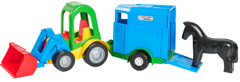 Трастор С Конско Ремарке И Конче 42Х17Х15 - Коли, Камиони, Влакове И Самолети - Thesmileofyourbaby - BebeMama