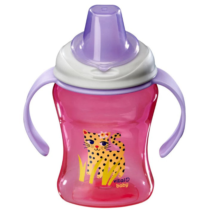 Чаша За Лесно Отпиване С Подвижни Дръжки 260 Мл. Лилава Vital Baby - Чаши - Vital Baby - BebeMama