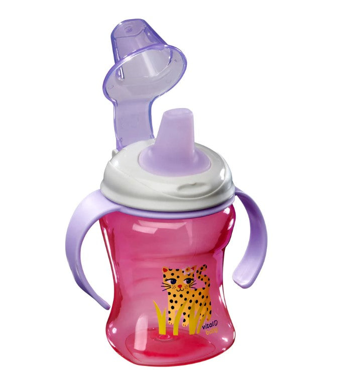 Чаша За Лесно Отпиване С Подвижни Дръжки 260 Мл. Лилава Vital Baby --- BebeMama