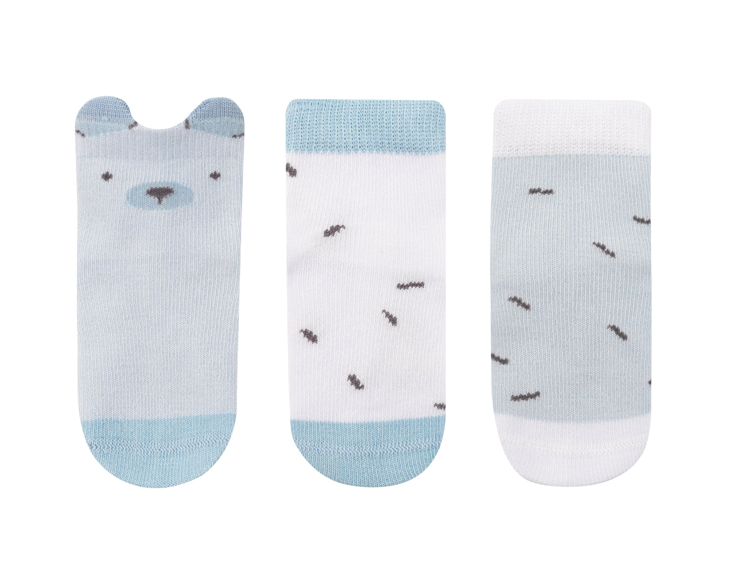 Бебешки чорапи с 3D уши Bear with me Blue 1-2г --- BebeMama