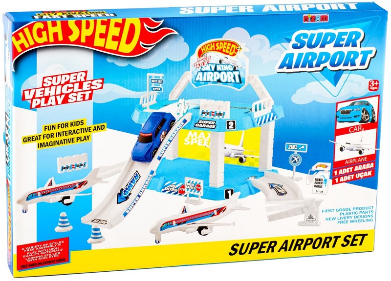 Летище 2 Етажа Със Самолети 42Х29Х5 - Коли, Камиони, Влакове И Самолети - Thesmileofyourbaby - BebeMama