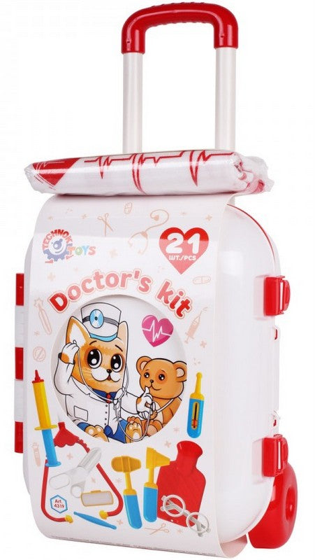 Докторски Комплект В Карета С Колеца 34.5Х25Х16 - Професии За Малки И Големи - TheSmileOfYourBaby - BebeMama