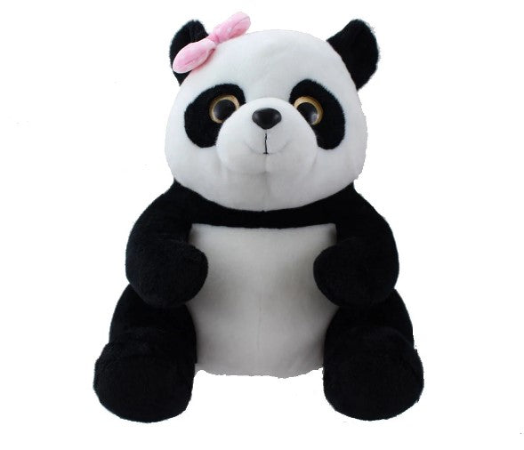 Плюшена Играчка Аврора - Панда С Розова Панделка 39 См - Меки Играчки - Aurora - BebeMama