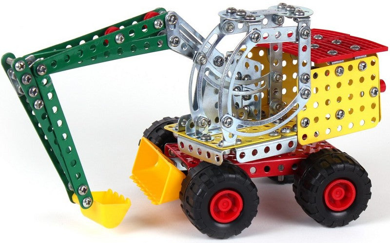 Метален Конструктор 21 Х 16 Х 4 С Болтове Гайки Инструменти И Гуми За Направа На Багер 306 Части С Поддръжка В Youtube --- BebeMama