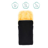 Зимно Чувалче За Детска Колчика С Овча Кожа Fillikid Bernina - Черен --- BebeMama