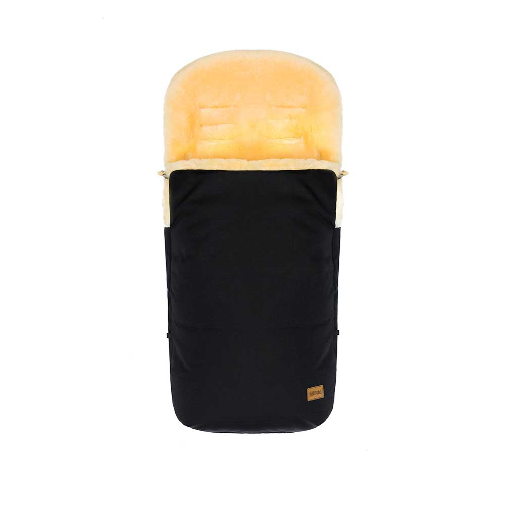 Зимно Чувалче За Детска Колчика С Овча Кожа Fillikid Bernina - Черен - Зимни Чували - Fillikid - BebeMama