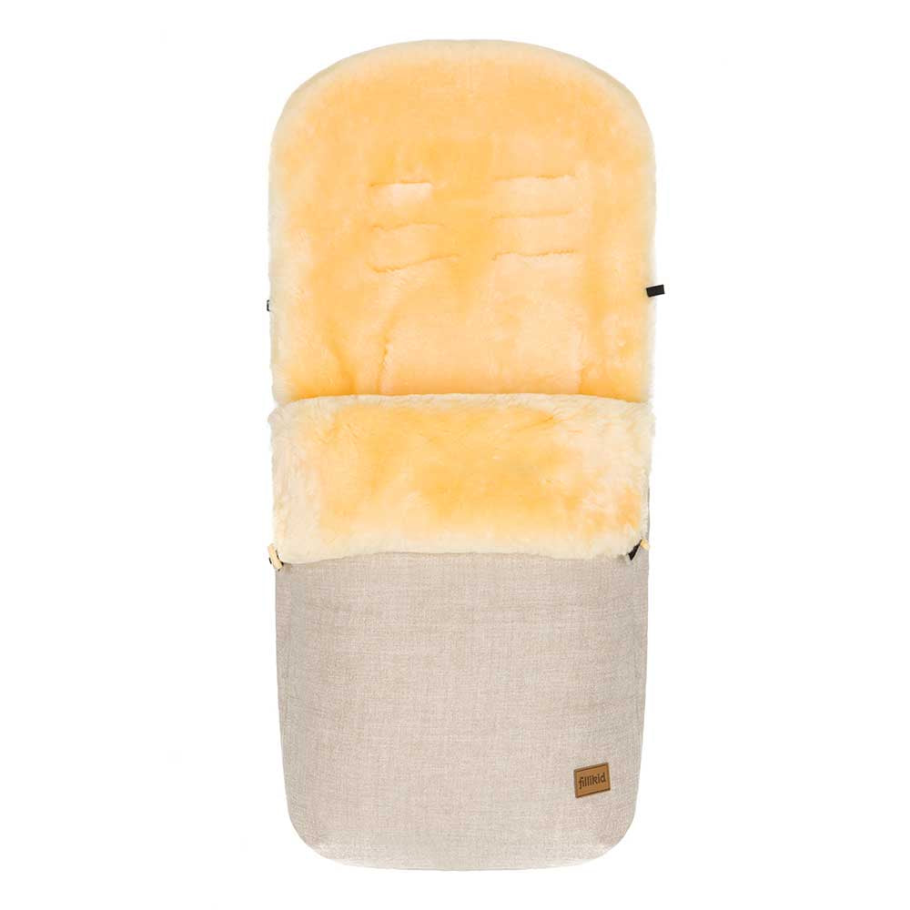 Зимно Чувалче За Детска Колчика С Овча Кожа Fillikid Bernina - Sand Melange - Зимни Чували - Fillikid - BebeMama