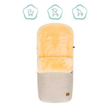 Зимно Чувалче За Детска Колчика С Овча Кожа Fillikid Bernina - Sand Melange --- BebeMama