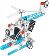 Метален Конструктор 21 Х 16 Х 4 С Болтове Гайки Инструменти За Направа На Хеликоптер 185 Части С Поддръжка В Youtube --- BebeMama