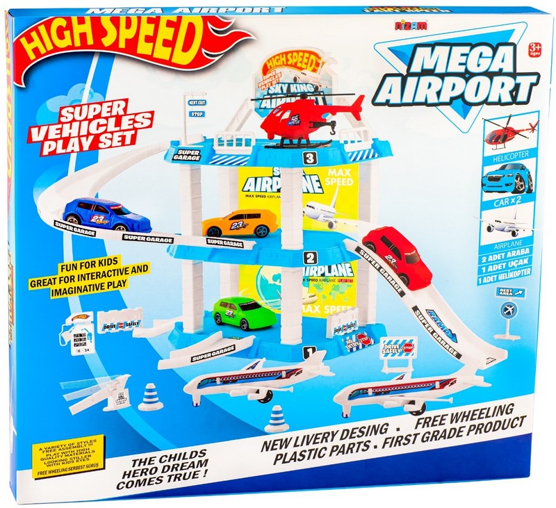 Летище 3 Етажа Със Самолети 47Х42Х5 - Коли, Камиони, Влакове И Самолети - Thesmileofyourbaby - BebeMama