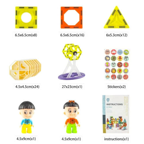 Магнитен Детски Образователен Конструктор Ring Park 71 Части - Магнити - Sonne Home - BebeMama