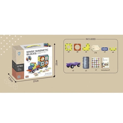 Детски Магнитен Конструктор Cars 41 Части --- BebeMama