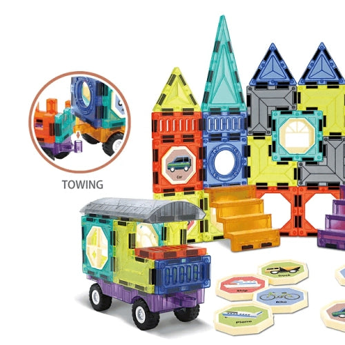 Магнитен Конструктор Zax 71 Части С Две Платформи --- BebeMama