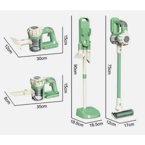 Комплект Детски Прахосмукачки Цвят Мента Със Звук И Вакуум --- BebeMama