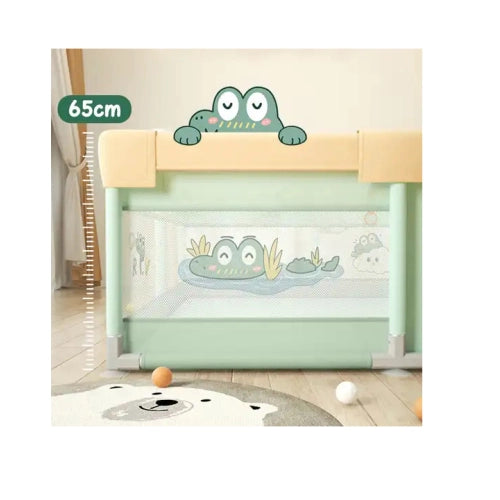 Мека Бебешка Ограда За Игра Crocky 180*200*65 Зелена --- BebeMama