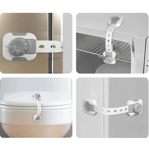 Регулируеми Ключалки За Шкафове За Безопасност На Деца 6 Бр - За Безопасността - Sipo - BebeMama