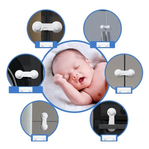 Защитни Ключалки Резета За Детски Шкафове, 10 Бр. В Комплект --- BebeMama