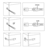 Регулируеми Ключалки С Каишки За Бебешки Шкафове 6 Броя --- BebeMama
