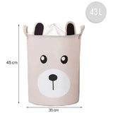 Кош За Съхранение На Играчки Сгъваема 43 L Плюшено Мече --- BebeMama