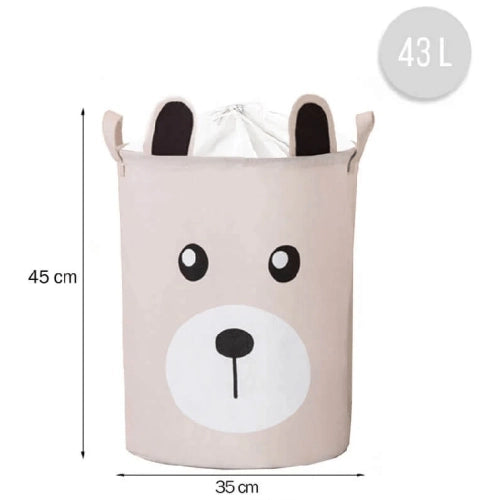 Кош За Съхранение На Играчки Сгъваема 43 L Плюшено Мече --- BebeMama