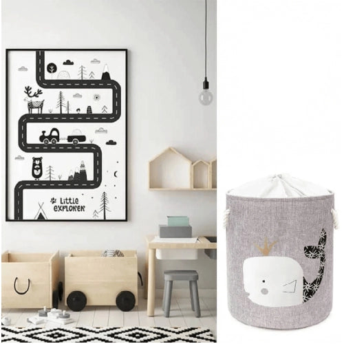 Първокласен Кош За Играчки Сгъваема Xxl 63 Литра Кит --- BebeMama