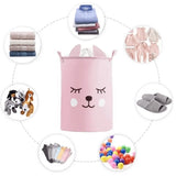 Сгъваема Кошница За Съхранение На Играчки Розово Мече 43 L --- BebeMama