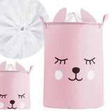 Сгъваема Кошница За Съхранение На Играчки Розово Мече 43 L --- BebeMama