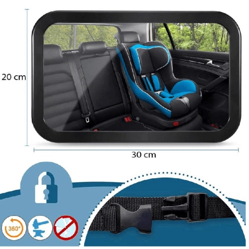 Бебешко Огледало За Задна Седалка, Черно --- BebeMama