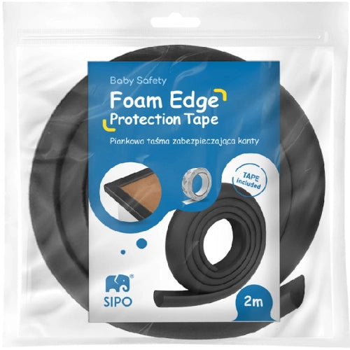 Защитна Лента За Ръбове И Ъгли От Пяна 2 М, Черна --- BebeMama